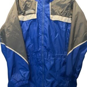 Blue and Gray Columbia Boys Windbreaker Jacket
